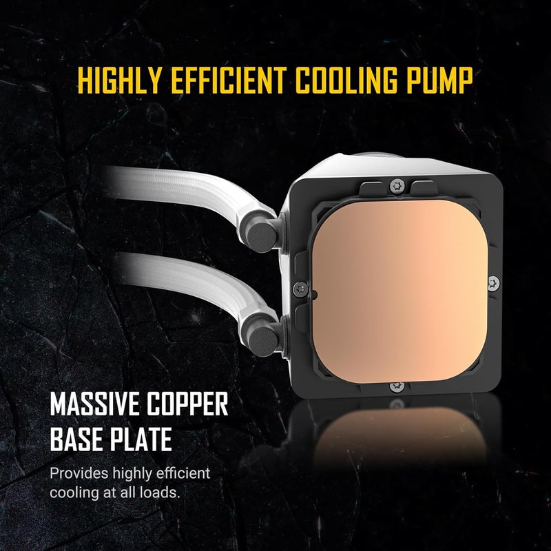 ANTEC Skeleton 360 ARGB White Liquid CPU Cooler, 360mm Radiator, High-Performance Pump, 3 x 120mm PWM ARGB Fans, Copper Base, Intel LGA 115X/1200/1700/20XX, AMD AM4/AM5, White - Image 3